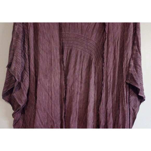 Women's Torrid Light Weight Woven Rauna Rose Taupe Kimono, One Size (Plus) - Picture 5 of 12